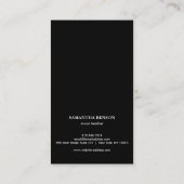 Carte De Visite Élégant musicien (Dos)