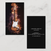 Carte De Visite Élégant musicien (Devant / Derrière)