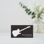 Carte De Visite Elégant Musique Enseignant Keys Musical (Debout devant)