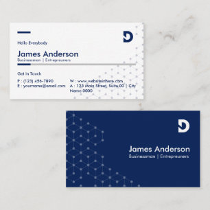 Carte De Visite Élégant Nautique Moderne Professionnel Entrepreneu