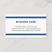 Carte De Visite Elegant Navy Blue Professional Attorney (Dos)