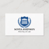 Carte De Visite Elegant Navy Blue Professional Attorney (Devant)