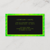 Carte De Visite Élégant néon fluorescent (Dos)