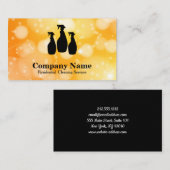 Carte De Visite Elégant nettoyage Parties scintillant aquarelle (Devant / Derrière)