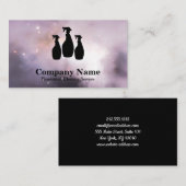 Carte De Visite Elégant nettoyage Parties scintillant aquarelle (Devant / Derrière)