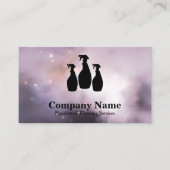 Carte De Visite Elégant nettoyage Parties scintillant aquarelle (Devant)