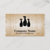 Carte De Visite Élégant nettoyage Parties scintillant Bokeh (Devant)