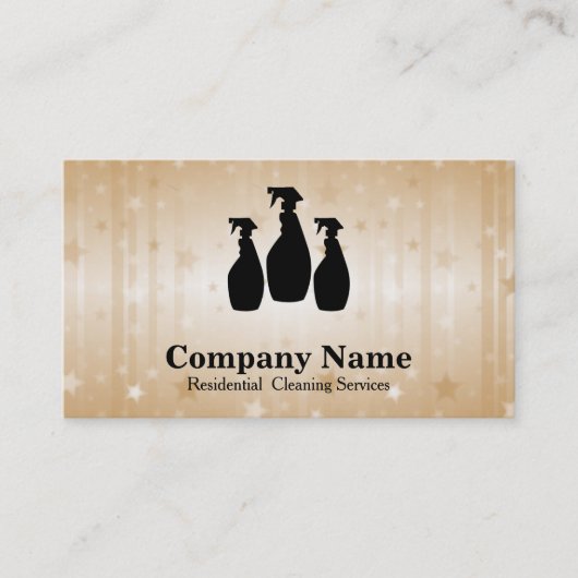 Carte De Visite Élégant nettoyage Parties scintillant Bokeh (Devant)