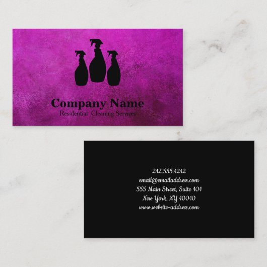 Carte De Visite Élégant nettoyage Parties scintillant Bokeh (Devant / Derrière)