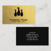 Carte De Visite Élégant nettoyage Parties scintillant Bokeh (Devant / Derrière)