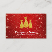 Carte De Visite Élégant nettoyage Parties scintillant Bokeh (Devant)