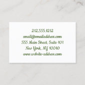 Carte De Visite Élégant nettoyage Parties scintillant Bokeh (Dos)