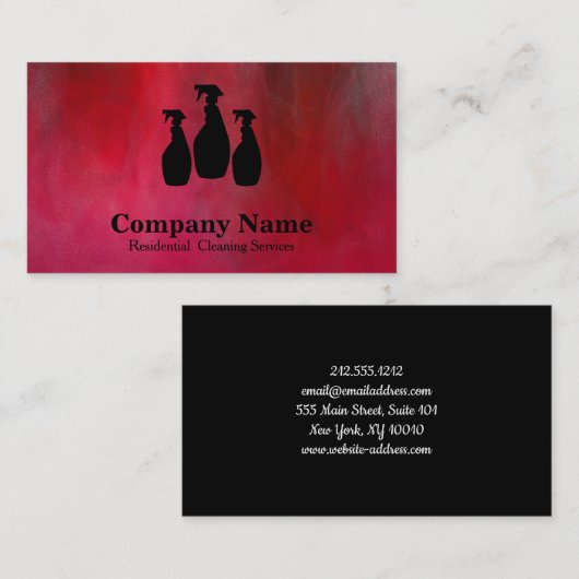 Carte De Visite Élégant nettoyage Parties scintillant Bokeh (Devant / Derrière)