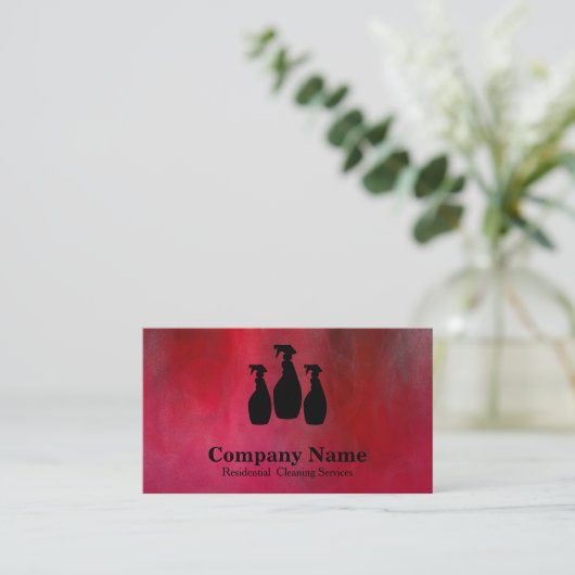 Carte De Visite Élégant nettoyage Parties scintillant Bokeh (Debout devant)