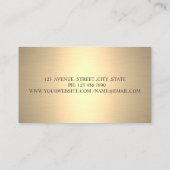 Carte De Visite Élégant Nettoyage Professionnel Maid House Or (Dos)