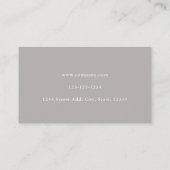 Carte De Visite Élégant Neutre (Dos)