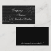 Carte de visite élégant noir (Devant / Derrière)