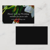 Carte De Visite Élégant noir blanc fleuri blanc Blossom (Devant / Derrière)