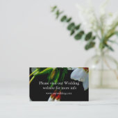 Carte De Visite Élégant noir blanc fleuri blanc Blossom (Debout devant)