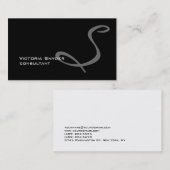 Carte De Visite Élégant Noir Blanc Gris Monogramme Professional (Devant / Derrière)