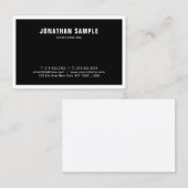 Carte De Visite Elégant noir blanc moderne nettoyage professionnel (Devant / Derrière)