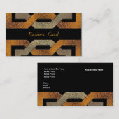 Carte de visite Elegant noir bronze verre (Devant / Derrière)