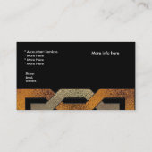 Carte de visite Elegant noir bronze verre (Dos)