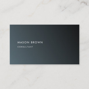 Carte De Visite Élégant noir de cadet minimaliste moderne Profi