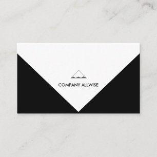 Carte De Visite Élégant noir et blanc