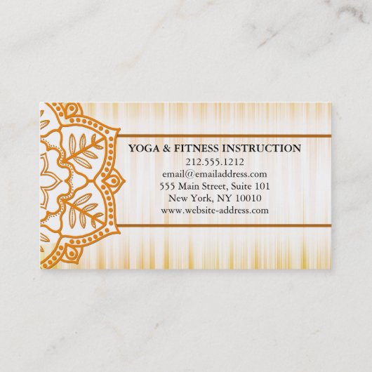 Carte De Visite Élégant noir et blanc Lotus Flower Logo Yoga (Dos)