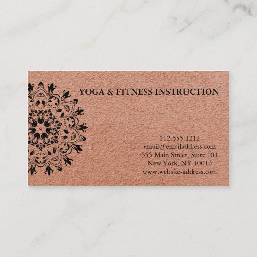 Carte De Visite Élégant noir et blanc Lotus Flower Logo Yoga (Dos)