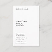 Carte De Visite Élégant Noir Et Blanc Simple Modèle moderne (Dos)