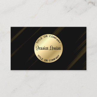 Carte De Visite Élégant noir et or