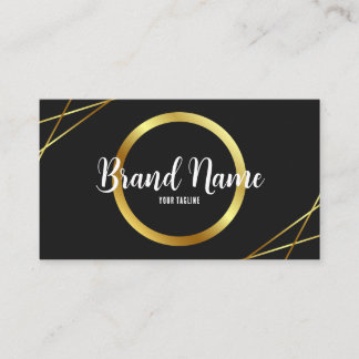 Carte De Visite Élégant noir et or