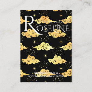 Carte De Visite Élégant Noir et or Sun Magic joaillerie