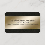 Carte De Visite Élégant, Noir, Lashes Or, Artiste Maquillage (Dos)