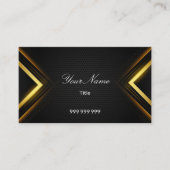 Carte De Visite Élégant noir moderne (Devant)
