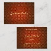 Carte De Visite Élégant Nom de calligraphie Texte Modèle Rouge Dam (Devant / Derrière)