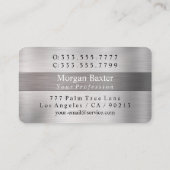 Carte De Visite Élégant Nom do-it-yourself Monogramme, Lt & Dk Bro (Dos)