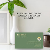 Carte De Visite Élégant nom floral rouge