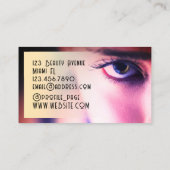 Carte De Visite Elégant oeil de beauté moderne (Dos)