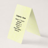 Carte De Visite Elégant oiseau noir sur Branche Caterpillar Jaune (Dos)