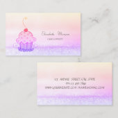 Carte De Visite Élégant Ombre Bokeh Gâteaux Moderne (Devant / Derrière)