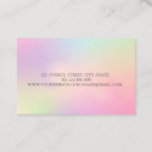 Carte De Visite Elegant Ombre Holographique Ajouter Votre Logo (Dos)