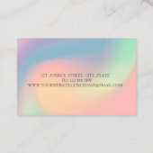 Carte De Visite Elegant Ombre Holographique Ajouter Votre Logo (Dos)