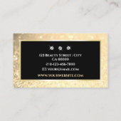 Carte De Visite Elégant Ombre Or Lumière Sparkling Diamond (Dos)