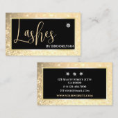 Carte De Visite Elégant Ombre Or Lumière Sparkling Diamond (Devant / Derrière)