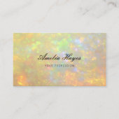 Carte De Visite Elegant Opal Stone Texture Modern Script (Devant)