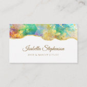 Carte De Visite Élégant Opale Fire Rainbow Gemstone Moderne (Devant)