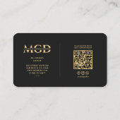 Carte De Visite Élégant Opérateur de drone moderne Monogramme de p (Dos)